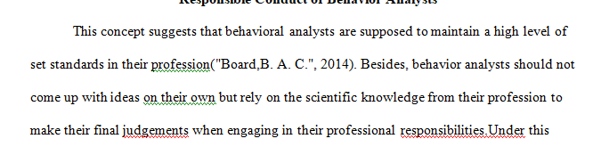 Mention some of the basic concepts of assessments in behavioral analysis within the context of the ethics code.
