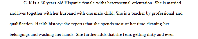 After writing the Obsessive - Compulsive Disorder symptoms in Part 3 of "The Obsessive-Compulsive Disorder