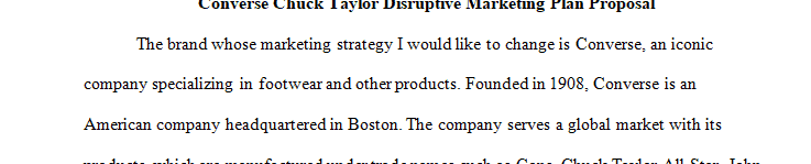Provide a Marketing Plan Proposal