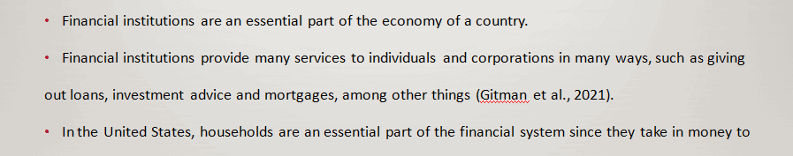 Research how financial markets and institutions influence the US and global economies.