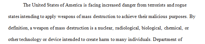 Review the response consideration to a weapon of mass destruction incident for a local agency in the US