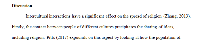 The impacts of inter-cultural interaction on religion