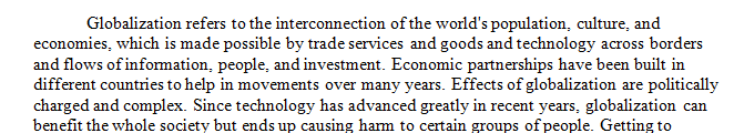 What does the term 'globalization' mean to you