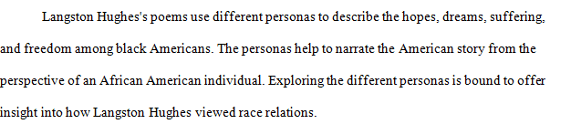 Who are the various personas in Langston Hughes poems