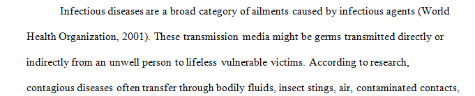 Write a paper in which you apply the concepts of epidemiology and nursing research to a communicable disease.