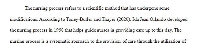 Benchmark - Nursing Process: Approach to Care