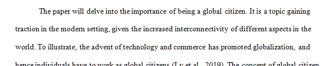 Prior to beginning work on this assignment, read the A Model of Global Citizenship: Antecedents and Outcome