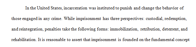 Compare and contrast the three traditional types of services offered to inmates in the corrections treatment model.