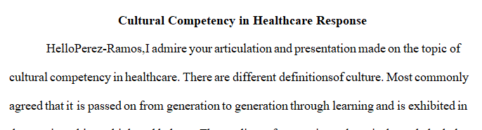 Culture is the shared patterns of group thought and behavior that is acquired through intergenerational learning