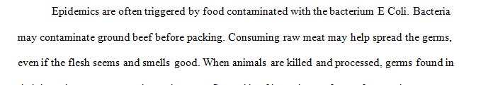 Explain whether there is a greater risk for E. coli O157:H7 infection when consuming a hamburger compared to consuming a steak.
