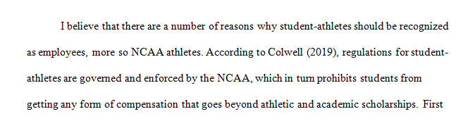 We touched on the idea of whether a student-athlete can be considered an employee in the Northwestern University case