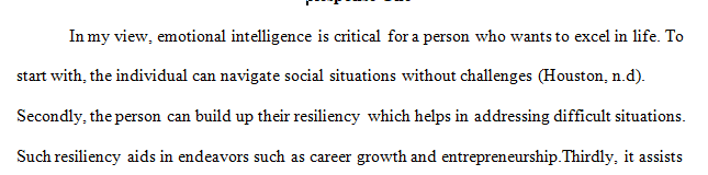 Emotional intelligence refers to the ability to identify and manage one’s own emotions as well as the emotions of others