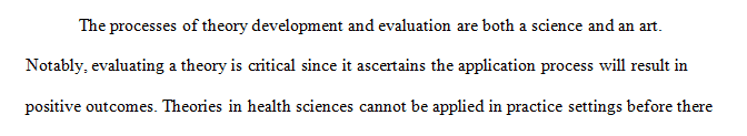 Examine the science and art of theory development and evaluation.
