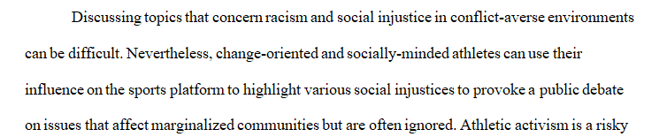 Demonstrate your ability to critically examine the intersection between sports, race, and American culture.
