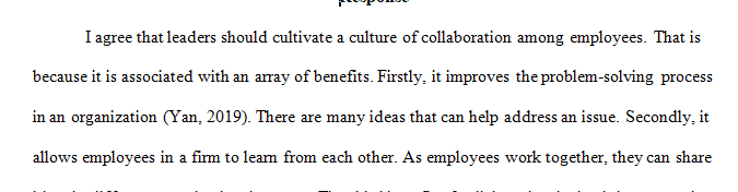 Leadership is important for collaboration to take place