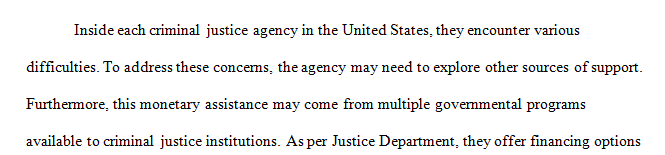 Research a Criminal Justice agency or related agency in your area of interest
