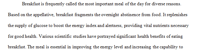 Why is breakfast the most important meal of the day