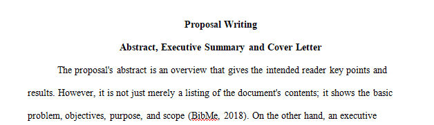 How do the abstract executive summary and cover letter differ from each other