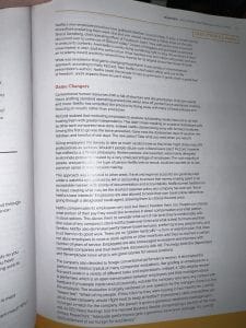In units 2-7 of the course students will read and then assess organizational behaviors though a case study approach