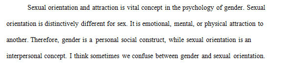 5 journal entries regarding any topic in relation to gender and/or psychology