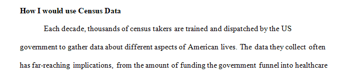 Create a fictional yet logical scenario where you would need to use census data.