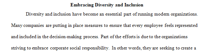 Embracing Diversity and Inclusion in the Workplace