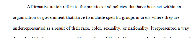 Evaluate the positive and negative effects of Affirmative Action in the United States.