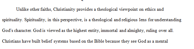 Explain the Christian perspective of the nature of spirituality and ethics in contrast to the perspective of postmodern relativism within health care.