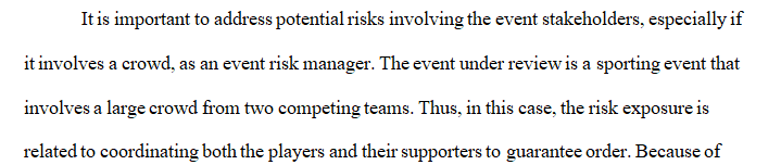 For this discussion, you can reference the event you selected for last week’s assignment or choose a new event.