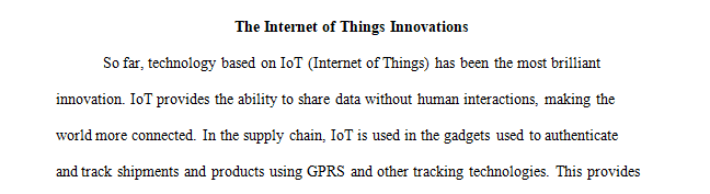 How will IoT innovations, mobile connectivity and automation drive change in a supply chain