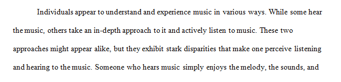 Using Beethoven’s Eroica discuss in detail the difference between hearing and listening to music