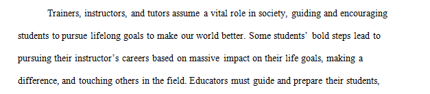 Write a 6-8 page professional development plan for your work as a nurse educator.