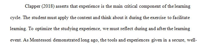 Define the most important role within the learning environment. 
