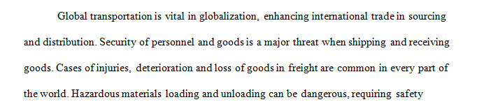 How safety measures exert an influence on global transportation