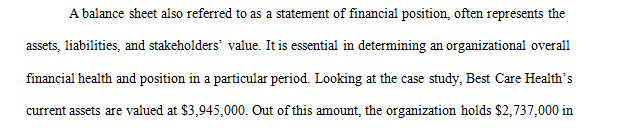 Review the following information on balance sheet analysis and business calculations