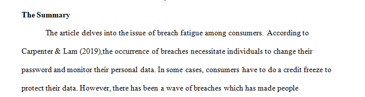 The Capital One Hack Life in the Time of Breach Fatigue