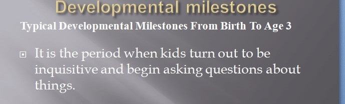 The development progress of a young child is important for a teacher to understand.