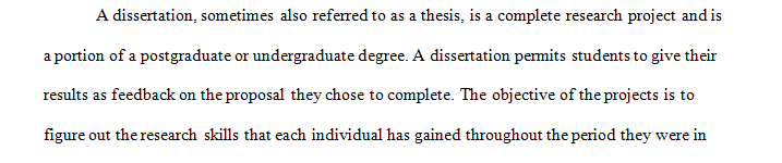 What is a dissertation