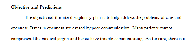 Create a 2 page plan proposal for an interprofessional team to collaborate and work toward driving improvements in the organizational issue