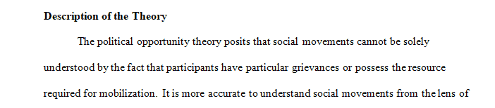 Describe the political opportunity theory of social movements