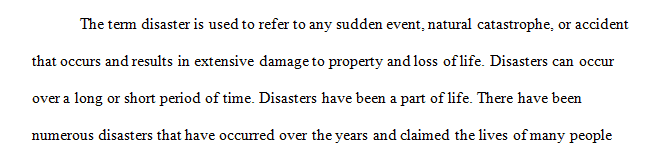 Explain the role and responsibilities of nurses in relation to disasters