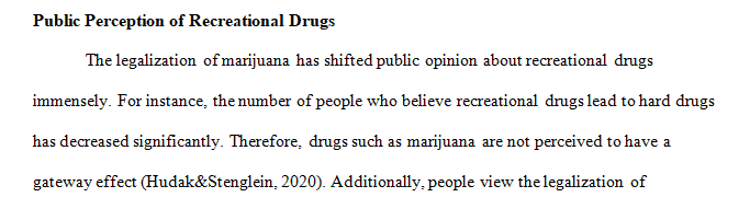 How has the legalization of marijuana in many states shifted the public perception of recreational drugs