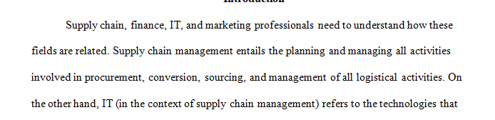 Many business functions involved in supply chain management are necessary to manage a global supply chain operation