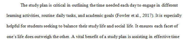 Reflect on the study plan you created in NRNP 6665.  