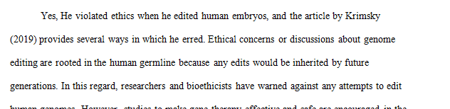 Ten ways in which He Jiankui violated ethics