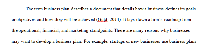 You are required to write a business plan for a hypothetical medical facility of your choice.