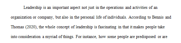 A paper comparing your leadership style with one of the predominate leadership styles stated in the textbook.