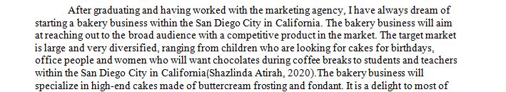 After graduating college you work for a year at a marketing agency but you’re dreaming the whole time of one day opening your own business.