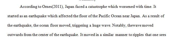 Close read about the Fukushima Nuclear Disaster.