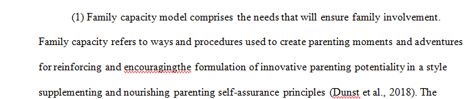Define the Family Capacity Model.